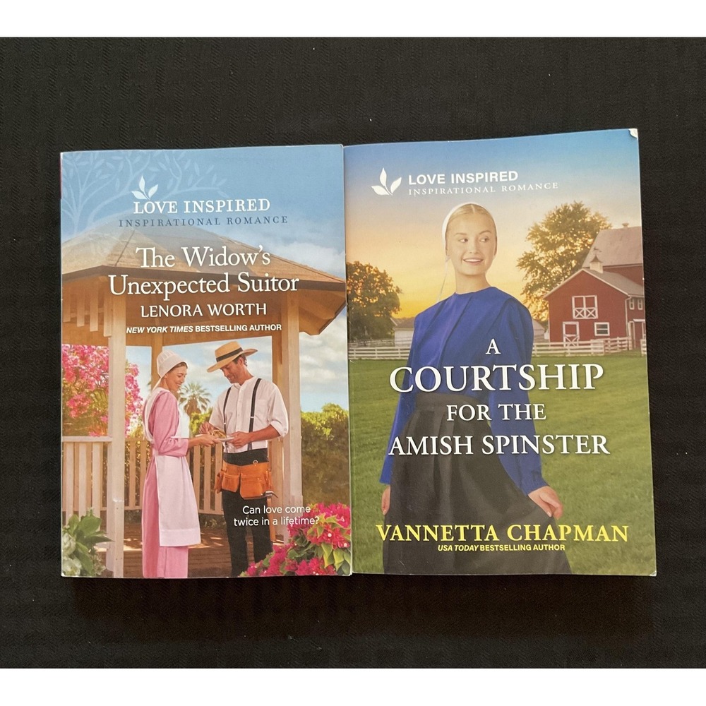 Love Inspired Inspirational Romance Lot 2 Paperback Amish Spinster Widow Suitor